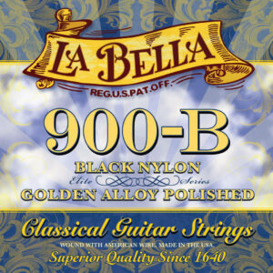La Bella 900 B Elite Classical Guitar Strings Black Nylon Medium Tension Zaranikas 1