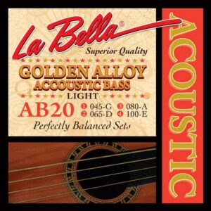 La Bella AB20 Χορδές Ακουστικού Μπάσου Golden Alloy Light 045 100 www.zaranikas.gr