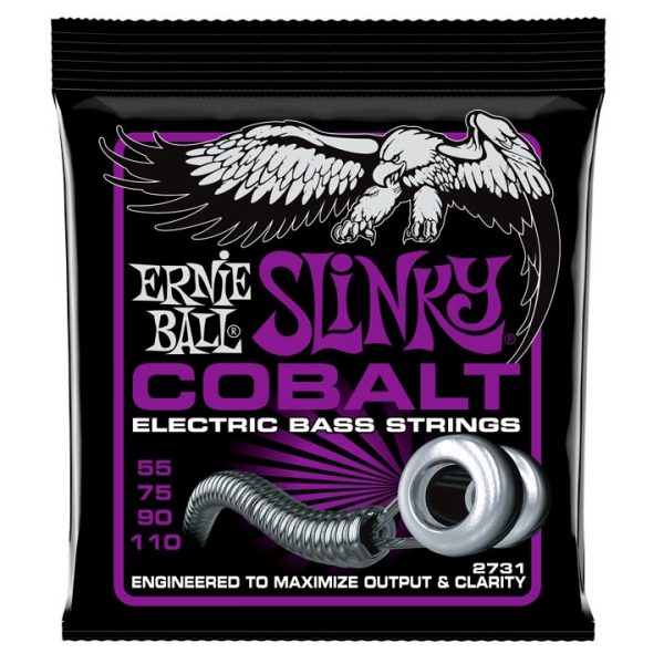 Ernie Ball 2731 Cobalt Power Slinky 055 - 110 Σετ 4 χορδές ηλεκτρικού μπάσου