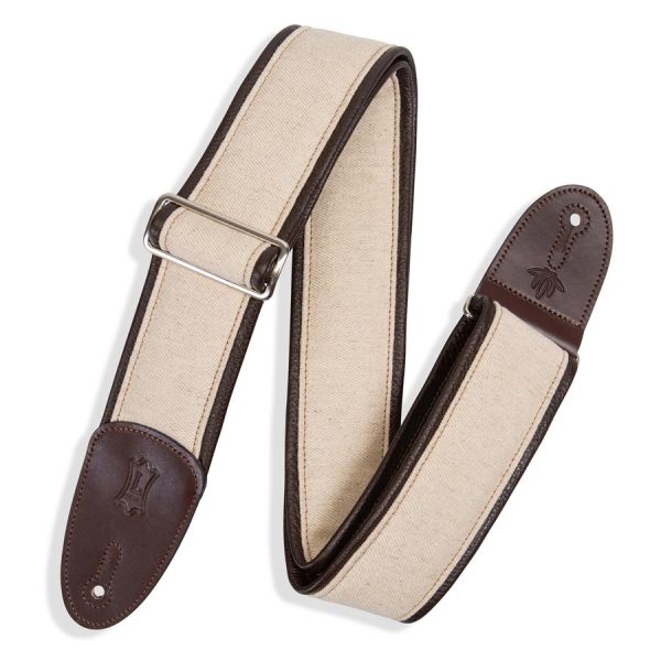 LEVY'S MHG7 Lux Padded Hemp Slider Dark Brown 2.5" Ζώνη κιθάρας