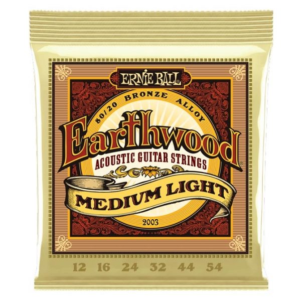 Ernie Ball 2003 Earthwood 80/20 Bronze Medium Lite 012-054 Σετ 6 χορδές ακουστικής κιθάρας