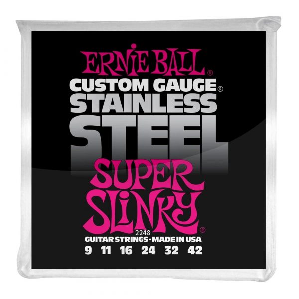 Ernie Ball 2248 Stainless Steel Super Slinky 009-042 Σετ 6 χορδές ηλεκτρικής κιθάρας