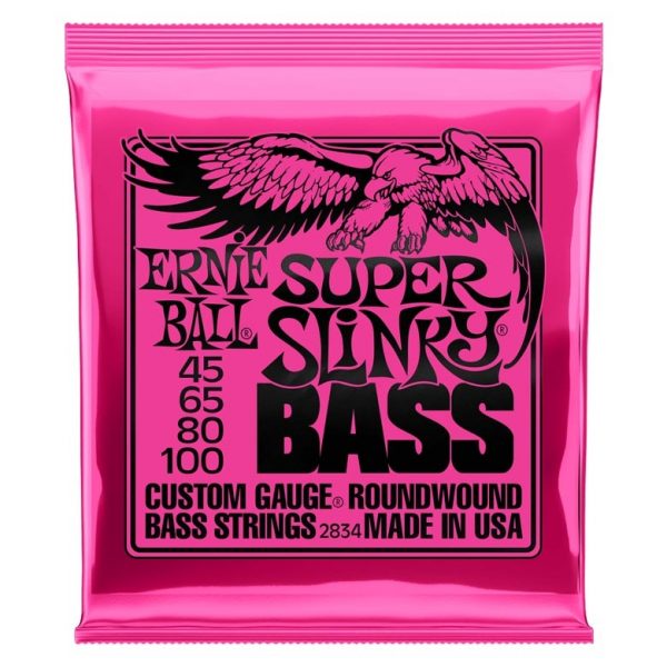 Ernie Ball 2834 Nickel Wound Super Slinky 045-100 Σετ 4 χορδές ηλεκτρικού μπάσου