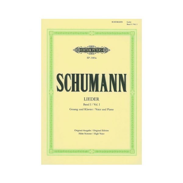 Edition Peters Schumann - Lieder Band 1  High Voice (Voice & Piano) Βιβλίο για Φωνή και Πιάνο