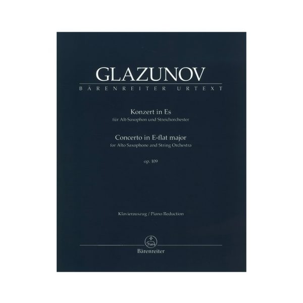 Barenreiter Glazunov - Concerto in E-flat major, Op.109 for Alto Sax & String Orchestra Βιβλίο για σύνολα