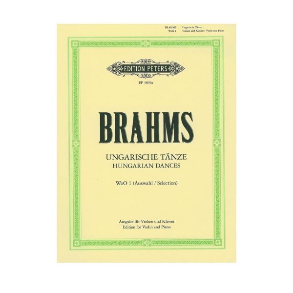 Edition Peters Brahms - Hungarian Dances  Nr. 1-12 Βιβλίο για Πιάνο και Βιολί
