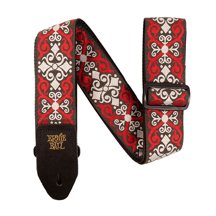 Ernie Ball 4695 Red Trellis Jacquard Ζώνη κιθάρας Ernie Ball 4695 Red Trellis Jacquard Ζώνη κιθάρας