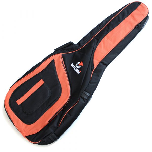 BESPECO BAG160AG SHOULDER CASE FOR ACOUSTIC GUITAR 1600D GRAY/ORANGE