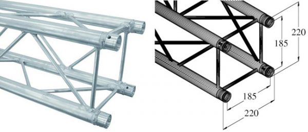 ALUTRUSS DQ4-1000 TRUSS ΤΕΤΡΑΓΩΝΗ 1Μ