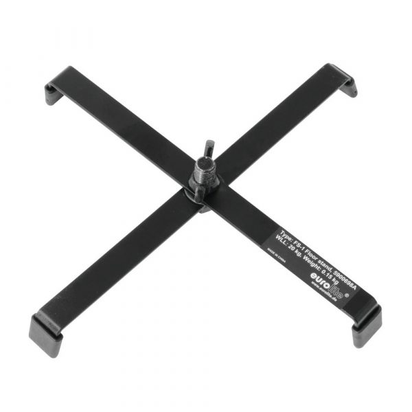 EUROLITE FS-3 BLACK ΜΕΤΑΛΛΙΚΗ ΒΑΣΗ ΕΔΑΦΟΥΣ ΣΤΗΡΙΞΗΣ ΠΡΟΒΟΛΕΩΝ MAX.25Kg
