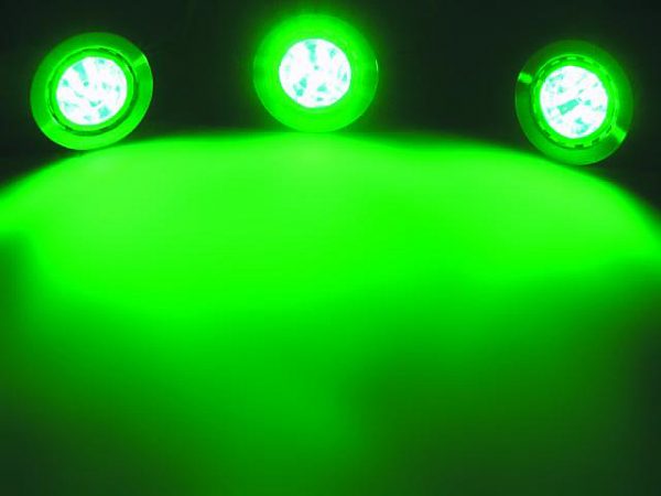 EUROLITE LED SET DL-70-9W-GR LED SET WITH 3 GREEN COLOR CEILING LIGHTS