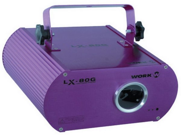 WORK LX-80G DMX LASER 80mW ΠΡΑΣΙΝΟ 532nm