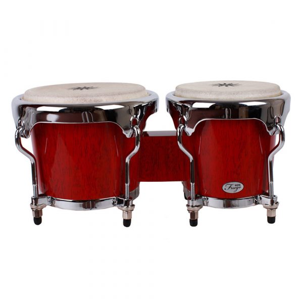 NATAL NFU67R-HC WOOD BONGOS CHROME HARDWARE RED GLOSS