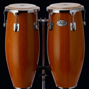 NATAL NGU1011-MCH WOOD CONGAS CHROME HARDWARE 2 STAND MATT HONEY