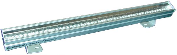 COEMAR RIGALED 100A MULTICOLORLED BAR, 3CH, 100 LED ,100 CM ASYMMETRICAL REFLECTOR ,ΙP20 SATINE ALUMINIUM, 38 WATT,