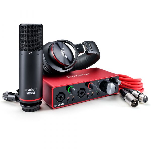 FOCUSRITE SCARLETT  2I2 STUDIO 3RD ΚΑΡΤΑ ΗΧΟΥ 2I2 3ND GEN+ ΜΙΚΡΟΦΩΝΟ + ΑΚΟΥΣΤΙΚΑ