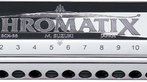 SUZUKI SCX-56 CHROMATIC HARMONICA 14H case incl.