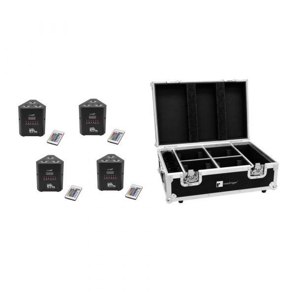 EUROLITE SET 4xAKKU TL-3 TCL FLIGHTCASE + 4X AKKU TL-3 TRUSSLIGHT QUICKDMX WITH CHARGING FUNCTION
