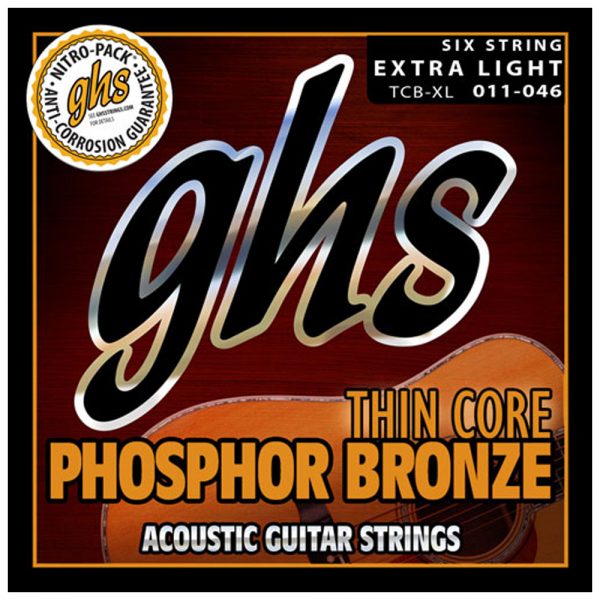 GHS TCB-XL ΣΕΤ ΧΟΡΔΕΣ THIN CORE PH. BRONZE EX. LIGHT 011-046