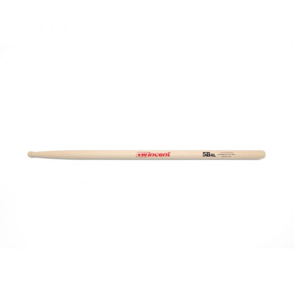 WINCENT W-5BRTXL 5B XL ROUND TIP HICKORY DRUM STICKS
