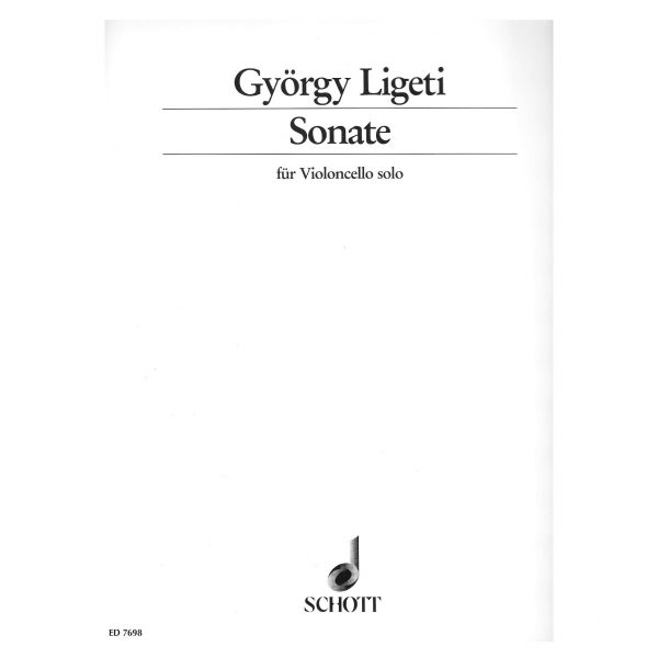 SCHOTT Ligeti - Sonata for Violoncello Solo Βιβλίο για τσέλο