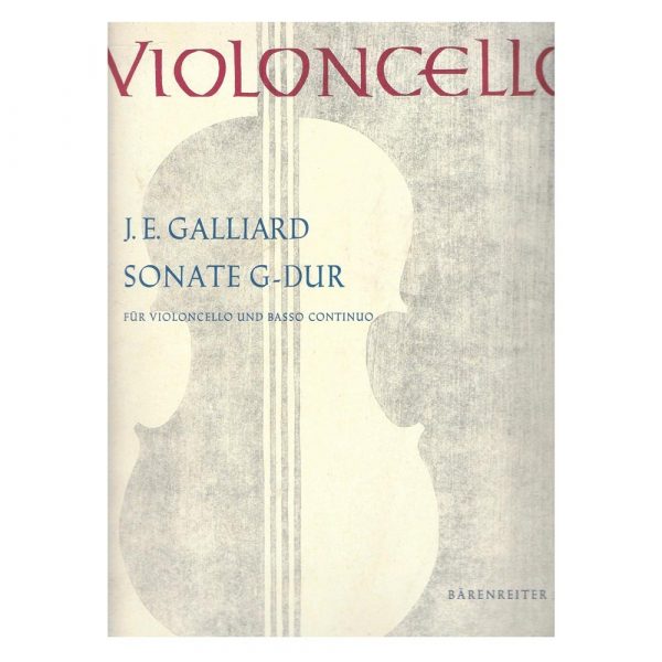Barenreiter Galliard - Sonate in G Major for Violoncello & B.C. Βιβλίο για τσέλο