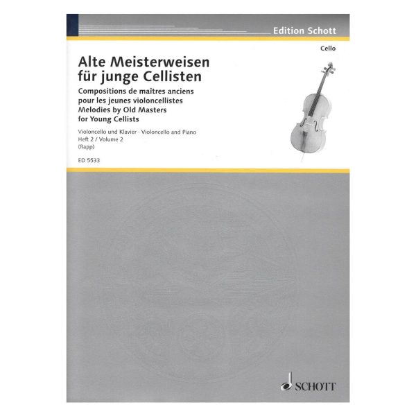 SCHOTT Melodies By Old Masters for Young Cellists Vol.2 for Cello & Piano Βιβλίο για τσέλο