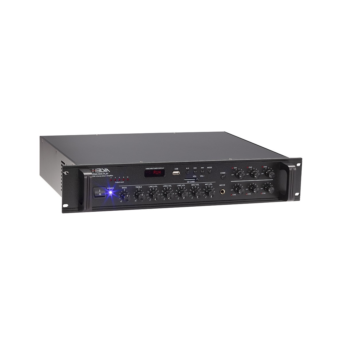 Helvia HRMA-1206 PLAY 6-Zones 120 Watt RMS Τελικός ενισχυτής Helvia HRMA-1206 PLAY 6-Zones 120 Watt RMS Τελικός ενισχυτής