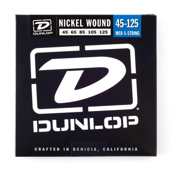 DUNLOP DBN-45125 NKL MED ΣΕΤ ΧΟΡΔΕΣ 5ΧΟΡΔΟ ΜΠΑΣΣΟ