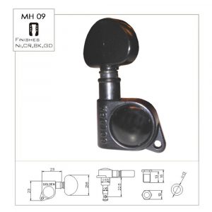 ΚΛΕΙΔΙΑ ΑΚΟΥΣΤΙΚΗΣ/ΗΛΕΚΤΡΙΚΗΣ ΚΙΘΑΡΑΣ J.J MH09 BLACK 3+3