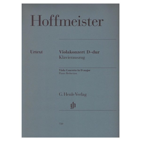 G. Henle Verlag Hoffmeister - Viola Concerto In D Major for Viola & Piano Βιβλίο για βιόλα