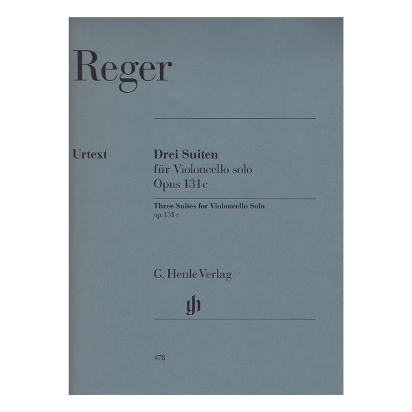 G. Henle Verlag Reger - Three Suites for Violoncello Solo Op.131c Βιβλίο για τσέλο