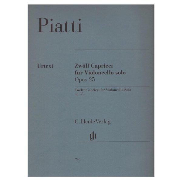 G. Henle Verlag Piatti - Twelve Capricci for Violoncello Solo Βιβλίο για τσέλο