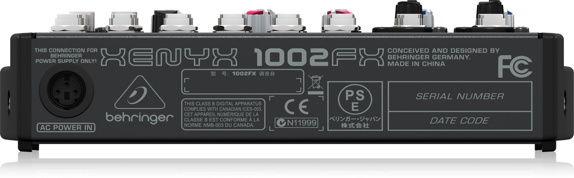 BEHRINGER XENYX 1002FX 1002FX P0572 Rear XL