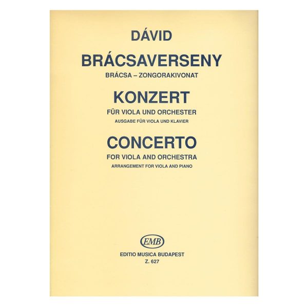 Editio Musica Budapest Gyula - Bracsaverseny - Concerto For Viola & Piano Βιβλίο για βιόλα
