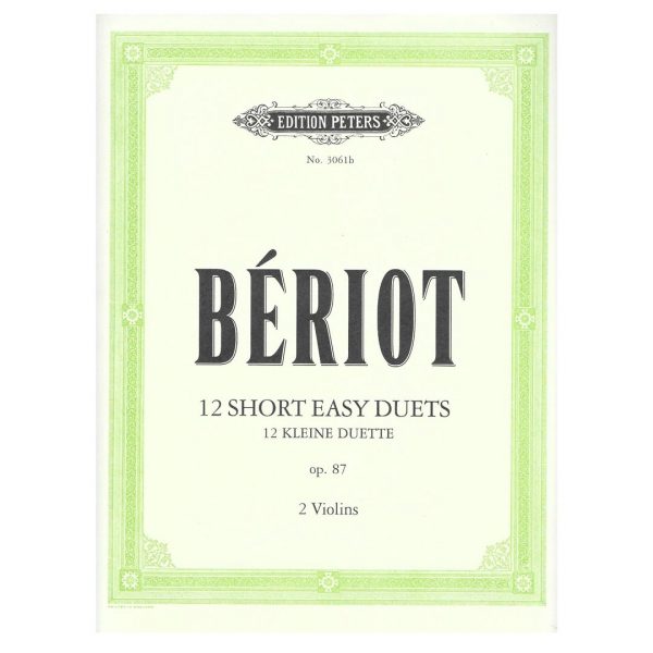 Edition Peters Beriot - 12 Short Easy Duets Op.87 Βιβλίο για βιολί