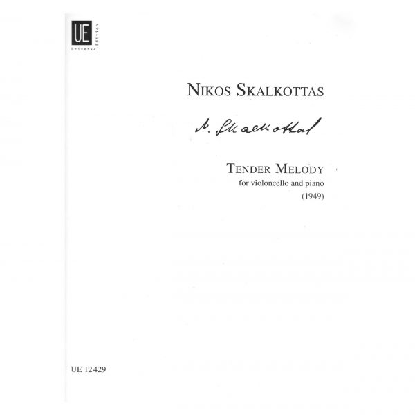 Universal Edition Skalkottas - Tender Melody Cello & Piano Βιβλίο για τσέλο