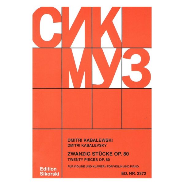 Sikorski Kabalewski - Twenty Pieces Op.80 Βιβλίο για Πιάνο και Βιολί