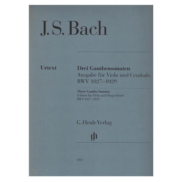 G. Henle Verlag J.S.Bach - Three Gamba Sonatas for Viola & Piano Βιβλίο για βιόλα