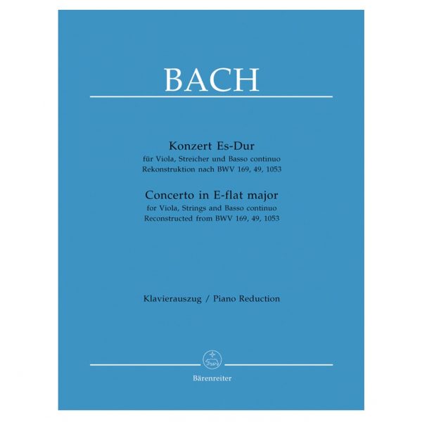 Barenreiter J.S.Bach - Concerto In Eb Major for Viola & Piano Βιβλίο για βιόλα