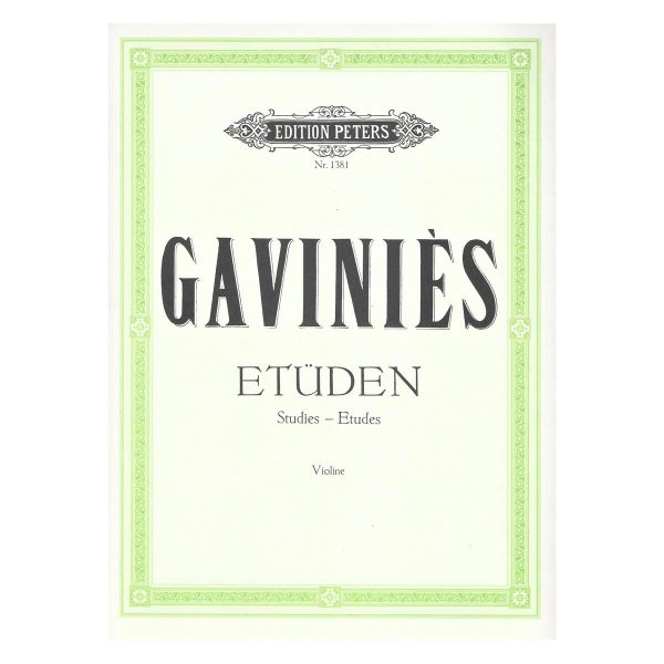Edition Peters Gavinies - 24 Studies Βιβλίο για βιολί