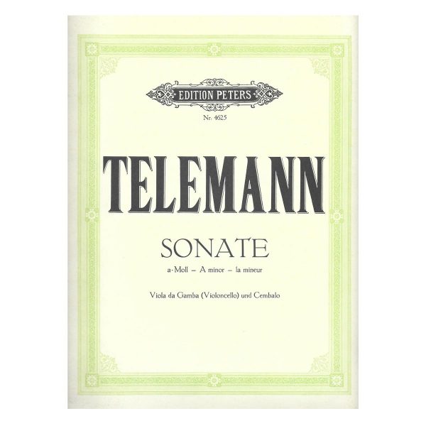 Edition Peters Telemann - Sonate in A Minor for Cello & Piano Βιβλίο για τσέλο