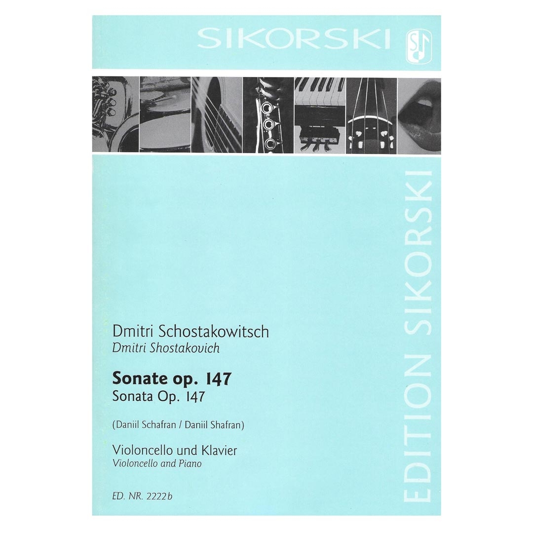 Sikorski Shostakovich - Sonata Op.147 for Cello & Piano Βιβλίο για τσέλο Sikorski Shostakovich - Sonata Op.147 for Cello & Piano Βιβλίο για τσέλο