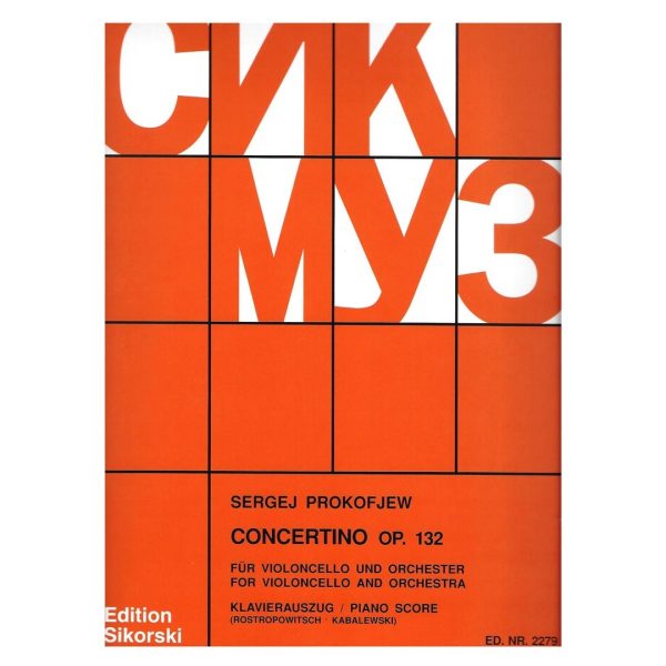 Sikorski Prokofiev - Concertino Op.132 Βιβλίο για τσέλο
