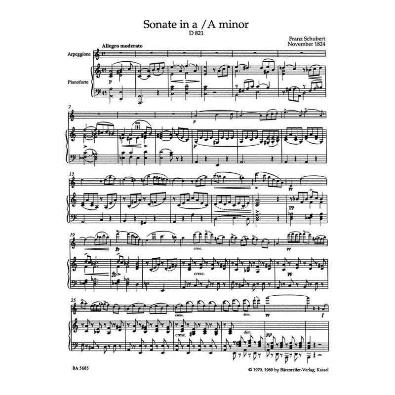 Barenreiter Schubert - Sonata In A Minor Arpeggione for Cello & Piano Βιβλίο για τσέλο lrg 01 1 1 9