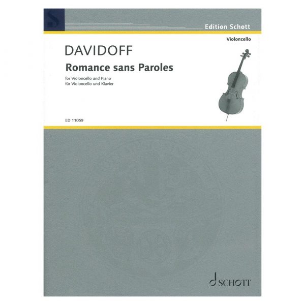 SCHOTT Davidoff - Romance sans Paroles Βιβλίο για τσέλο και πιάνο