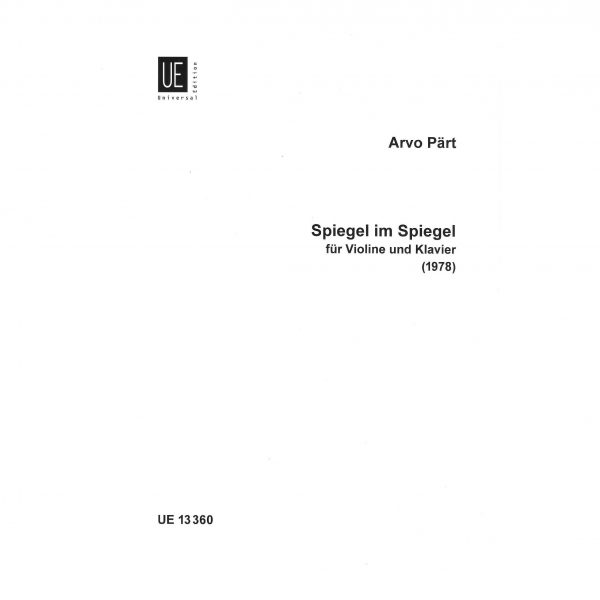 Universal Edition Part - Spiegel Im Spiegel Βιβλίο για Πιάνο και Βιολί