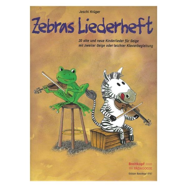 Breitkopf & Hartel Kruger - Zebras Liederheft Βιβλίο για Πιάνο και Βιολί