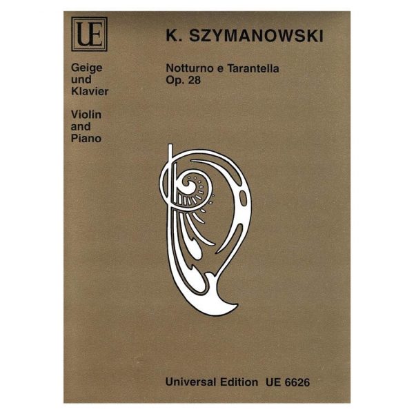 Universal Edition Szymanowski - Notturno E Tarantella Op.28 Βιβλίο για Πιάνο και Βιολί