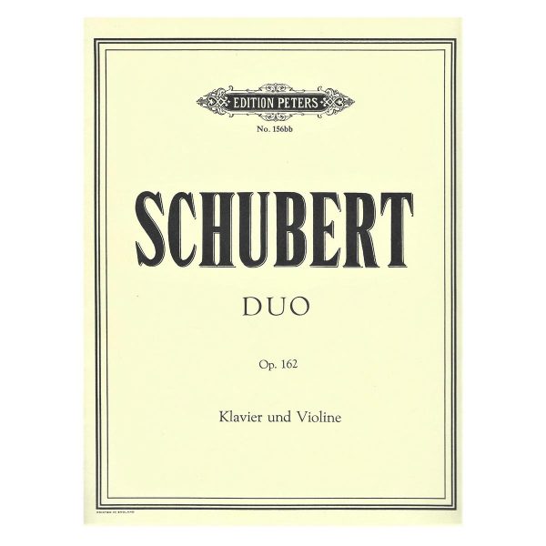 Edition Peters Schubert - Duo Op.162 Βιβλίο για Πιάνο και Βιολί